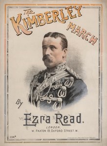 La Marcha de Kimberley, portada de partitura con un retrato del General John French
