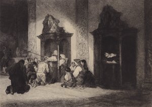 La Confesora Amable (litografía) de English School