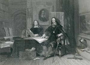 El Rey y Hyde en Oxford, por J. T Willmore, 1844 de English School
