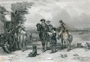 El Rey en su viaje a los Escoceses, grabado por Frederick. T. Heath, 1844