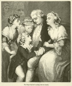 La despedida del rey con su familia de English School