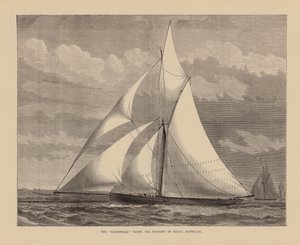 El yate "Kriemhilda", propiedad del príncipe Batthyany (grabado) de English School