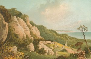 El deslizamiento de tierra cerca de Ventnor--Isla de Wight de English School