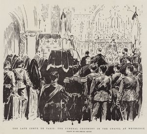 El difunto Conde de París, la ceremonia fúnebre en la capilla de Weybridge de English School