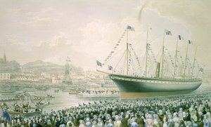 El Lanzamiento del Barco de Vapor 
