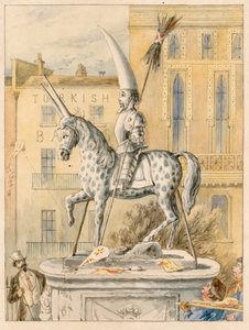 La estatua de Leicester Square 17 de octubre de 1866 de English School