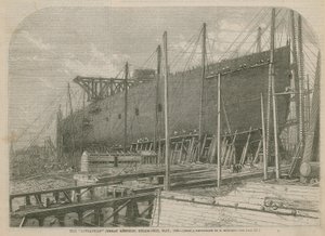 El barco de vapor Leviathan (Gran Eastern), mayo de 1856 de English School