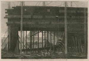 El Leviatán durante su construcción de English School