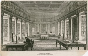 La Biblioteca de la Institución de Londres, Finsbury Circus, Londres de English School