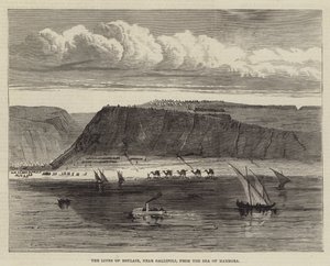 Las líneas de Boulair, cerca de Gallipoli, desde el mar de Mármara de English School