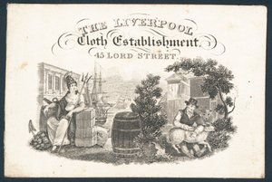 The Liverpool Cloth Establishment, tarjeta comercial