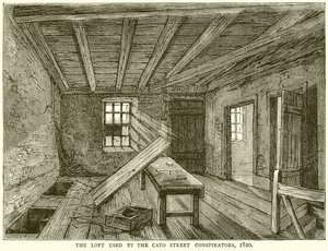 El Desván usado por los Conspiradores de Cato Street, 1820 de English School