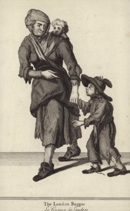 El mendigo de Londres (grabado) de English School