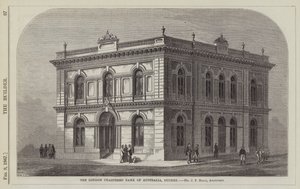 El Banco Chartered de Londres de Australia, Sídney (grabado)