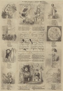 Las exposiciones de Londres en la semana de Navidad (grabado) de English School