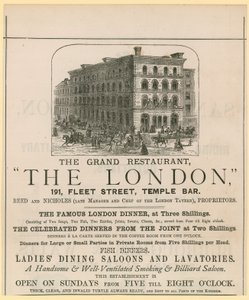 El Londres, restaurante, 191 Fleet Street, Temple Bar de English School
