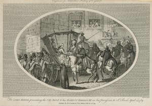 El Alcalde presentando la Espada de la Ciudad a Su Majestad Jorge III de English School