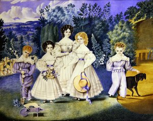 Los niños de la familia Lovell, c.1825 de English School