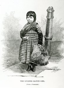 La chica de los fósforos Lucifer, c.1840 de English School