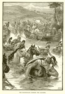 Los macedonios cruzando el Jaxartes