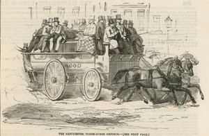 El ómnibus de tres caballos de Manchester de English School