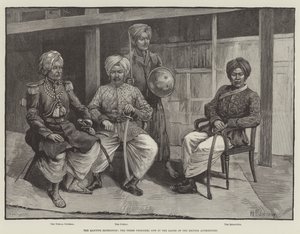 La expedición de Manipur, los tres prisioneros ahora en manos de las autoridades británicas de English School