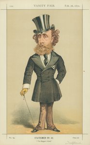 El Marqués (John) Townshend, El Amigo de los Mendigos, 26 de febrero de 1870, caricatura de Vanity Fair de English School