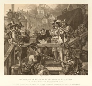 El Marqués de Montrose en el lugar de ejecución de English School