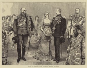El matrimonio del Duque de Connaught, después de la ceremonia, la procesión saliendo del altar