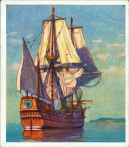 El "Mayflower" (litografía en color)
