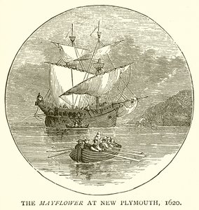 El Mayflower en New Plymouth, 1620