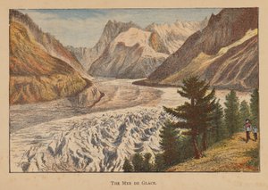 La Mer de Glace (litografía en color) de English School