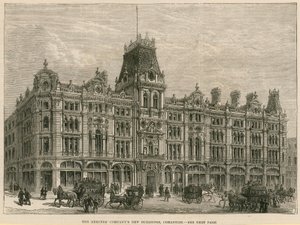 Los nuevos edificios de la Compañía de Merceros, Cheapside, Londres de English School