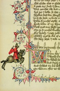 El Mercader, detalle facsímil de Los Cuentos de Canterbury, de Geoffrey Chaucer (c.1342-1400) de English School