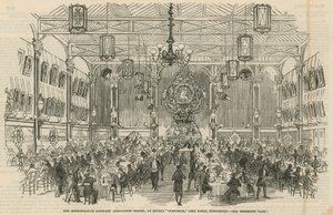 Cena de la Asociación Sanitaria Metropolitana en el Simposio de Soyer, Gore House, Kensington de English School