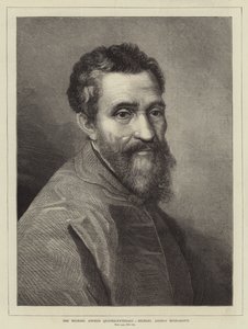 El cuatricentenario de Miguel Ángel, Miguel Ángel Buonarroti (grabado)
