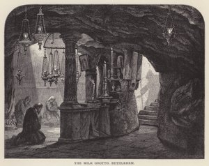 La Gruta de la Leche, Belén (grabado) de English School