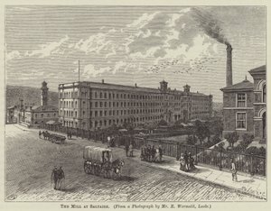 El molino de Saltaire (grabado) de English School