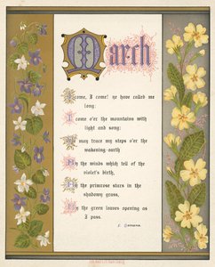 Los meses: marzo (litografia en color) de English School