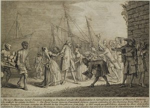 El Ilustrísimo Señor Senesinos desembarcando en Inglaterra, c.1726 de English School