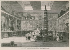 El Museo de la Sociedad Misionera de Londres, en Bloomfield Street, publicado en el Illustrated London News, 25 de junio de 1859 de English School