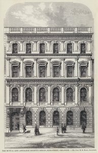 Oficinas de la Sociedad de Seguros de Vida Mutua, King-Street, Cheapside de English School