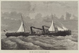 El nuevo barco de vapor de Amberes Baron Osy (grabado) de English School