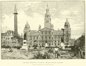Los Nuevos Edificios Municipales, George Square, Glasgow de English School