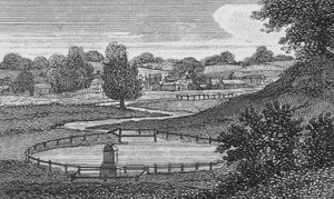 The New River, Hertfordshire (grabado) de English School