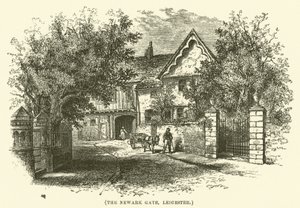 La Puerta de Newark, Leicester (grabado) de English School