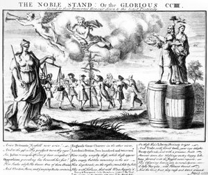 El Noble Stand, o los Gloriosos CCIII Sagrados a su Honor Inmortal hasta la Posteridad, c.1733 de English School