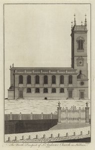 Vista Norte de la Iglesia de San Andrés en Holborn