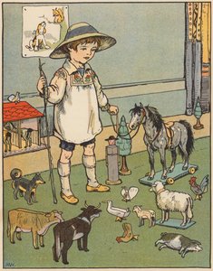 Los animales de la guardería (litografía en color) de English School