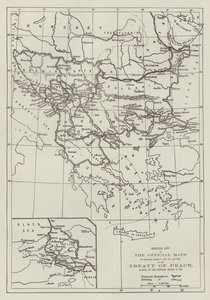 Los mapas oficiales del Tratado de Paz, firmado en San Stefano, 3 de marzo de 1878 de English School